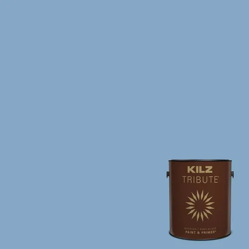 Miniatura 179 de KILZ TRIBUTE Pintura e imprimación, para interiores, semibrillante, Vintage Indigo, 1 galón Índigo Victoria