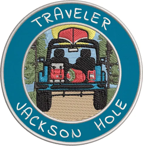 Miniatura 6 de Parche bordado de Jackson Hole de alta calidad, para planchar o coser, emblema decorativo para bricolaje, recuerdo de vacaciones, equipo de viaje