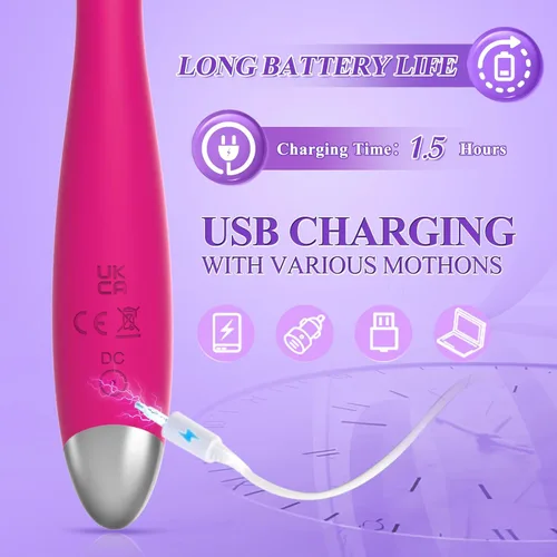 Miniatura 4 de Juguetes sexuales vibradores para mujeres con 10 modos de vibración, estimulador de punto G, vibrador femenino con silicona de grado médico e