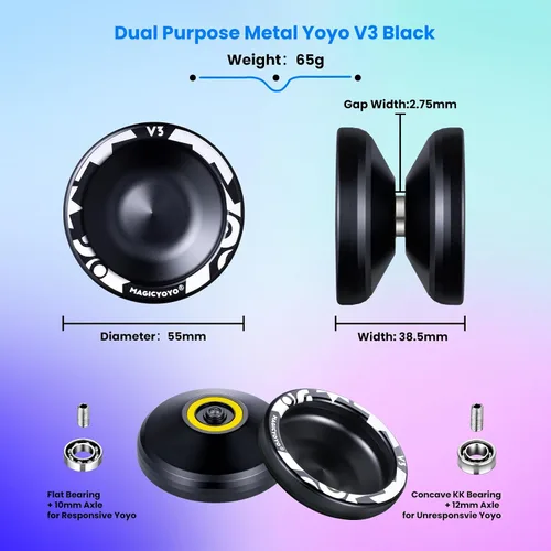 Miniatura 5 de MAGICYOYO V3 Yoyo para niños de 8 a 12 años o más, Yoyo profesional sensible con doble función, yoyo profesional para adultos con 12 cuerdas