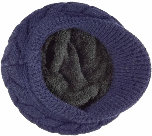 Miniatura 4 de Hindawi gorro de lana caliente de invierno para mujer, gorra esquí de lana con visera