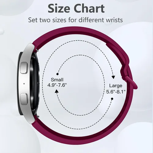 Miniatura 6 de Correa sin brecha compatible con Samsung Galaxy Watch 7/6/5/4 de 1.575 pulgadas, 1.732 pulgadas/Watch 6 Classic bandas de 1.612 pulgadas, 1.772