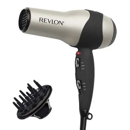 Miniatura 5 de Revlon Secador de pelo Volume Booster 1875 W para elevación y cuerpo voluminosos, (verde) y secador de pelo turbo 1875 vatios de brillo máximo