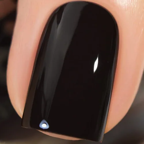 Miniatura 2 de Vishine Esmalte de uñas de gel negro, 0.6 onzas líquidas, esmalte de gel semipermanente, lámpara UV LED, cura, arte de uñas, manicura en casa, negro