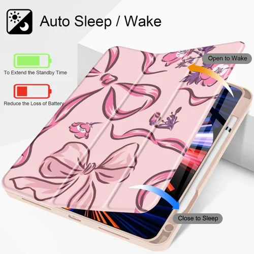 Miniatura 3 de Mektron Funda compatible con iPad Pro de 12.9" M2 2022 de 12.9 pulgadas, 6ª/5ª/4ª/3ª generación 2021 2020 2018, funda para tableta con cubierta