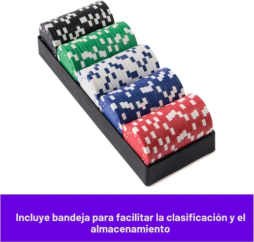 Miniatura 5 de Spin Master Games, Cardinal Classics, juego de fichas de póquer de 100 piezas, juego de mesa familiar clásico, juego de póquer para principiantes