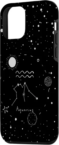 Miniatura 2 de Funda estética con signo del zodiaco celestial para iPhone 12 mini Acuarario