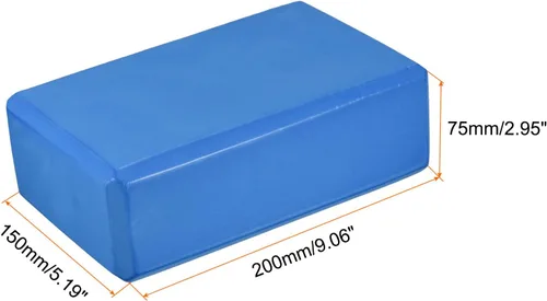 Miniatura 2 de uxcell Bloque de yoga - Ladrillo de espuma EVA de alta densidad ligero para principiantes, yoguis, pilates, meditación Azul