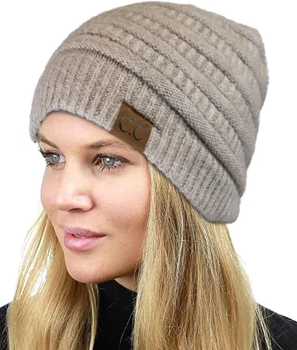 Miniatura 558 de C.C Trendy Warm Chunky Soft Stretch Cable Knit Beanie