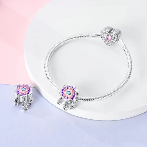 Miniatura 204 de Hapour Dijes de plata de ley 925 para pulseras, collar, joyería europea, colgante de cuentas para mujeres y madres