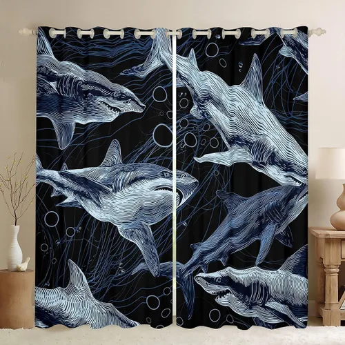 Miniatura 11 de Erosebridal Cortinas opacas de teñido anudado, cortinas de oscurecimiento de galaxia, tratamiento de ventana de nebulosa, 38 x 45 pulgadas, 2