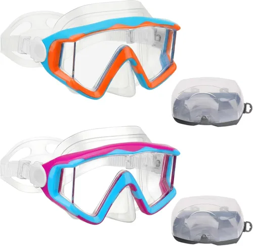 Miniatura 15 de Máscara de buceo Anti-niebla Natación Snorkel máscara adecuada para adultos Buceo Natación Snorkel Gafas Máscaras Lentes negro-azul
