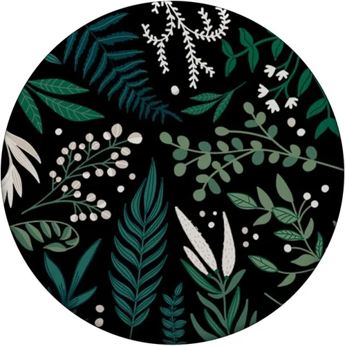 Miniatura 3 de Follaje de helecho botánico verde y bayas blancas con estampado floral PopSockets intercambiables PopGrip