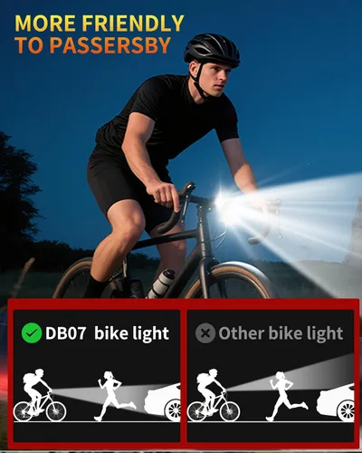Miniatura 4 de DARKBEAM Luz para bicicleta, faros delanteros de bicicleta superbrillantes de alta luminosidad USB recargable, luces de ciclismo impermeables de 4