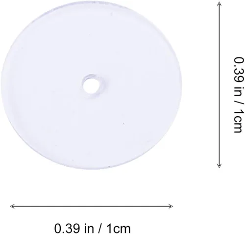 Miniatura 3 de EXCEART 80 discos de plástico para parte trasera de aretes, almohadillas de disco transparentes para estabilizar los pendientes