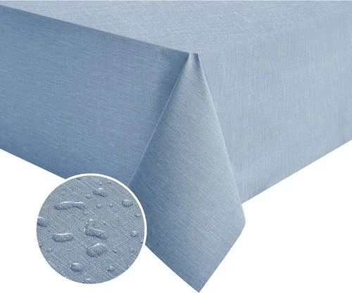 Miniatura 23 de NLMUVW - Mantel de plástico transparente 100% resistente al agua, a prueba de aceite y derrames, mantel de PVC, fácil de limpiar, para cocina