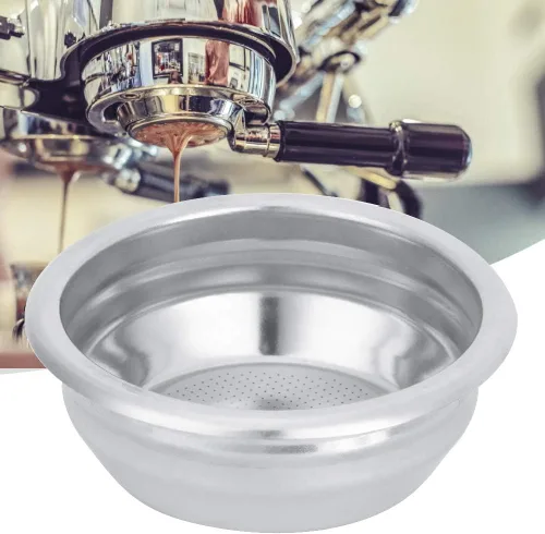 Filtro de café de 2.283 in, portafiltro de acero inoxidable, filtro único reemplazable para la mayoría de máquinas de café portafiltro de 2.283 in,
