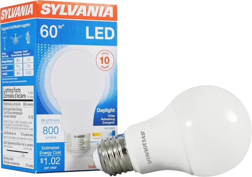 Miniatura 8 de Sylvania Bombilla LED, equivalente a 60 W A19, eficiente 8.5 W, base media, acabado esmerilado, 800 lúmenes, blanco suave, paquete de 4 (73888)