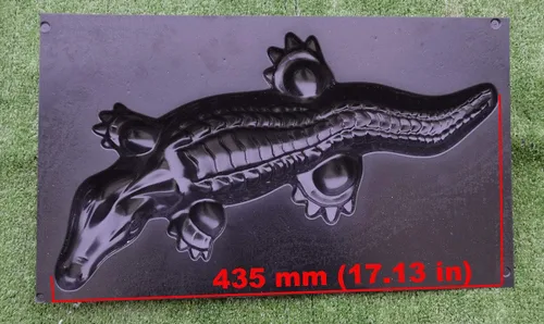 Miniatura 4 de Betonex Molde de fundición de cocodrilo DECORATIV Molde de jardín de caimán de hormigón (#A07)