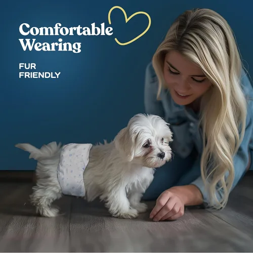 Miniatura 3 de Pañales cómodos para perros machos, paquete de 30 envolturas desechables súper absorbentes para perros machos, tecnología FlashDry Gel con indicador