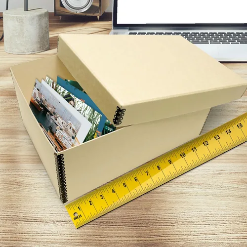 Miniatura 3 de Golden State Art, Cajas de almacenamiento para fotos de archivo, caja de conservación de tarjetas sin ácidos con tapa extraíble, para almacenar