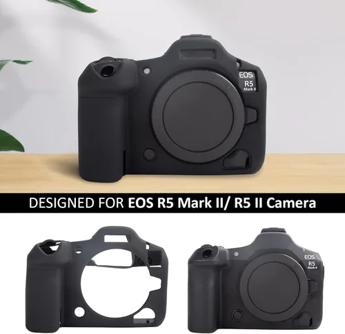 Miniatura 2 de MUZIRI KINOKOO Funda de silicona compatible con cámara digital Canon EOS R5 Mark II, goma blanda EOS R5 Mark II/EOS R5 II, funda protectora