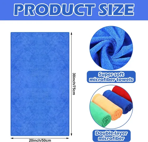 Miniatura 3 de SmoothNovelty 10 piezas de paño de limpieza de microfibra extra grande de 30" x 20" toalla de microfibra grande para piso reutilizable lavable sin