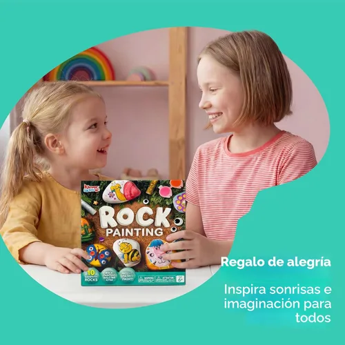 Miniatura 6 de Kit de pintura de roca: kit de roca que brilla en la oscuridad, artes y manualidades para niños de 6 a 12 años, suministros de arte, kits de pintura