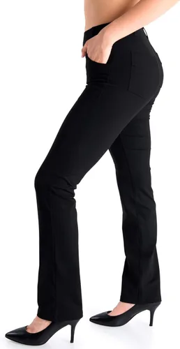 Yogipace - Pantalones de vestir estilo yoga para mujer, con trabillas para cinturón y pierna recta, disponibles en talla Petite, Tall y Regular