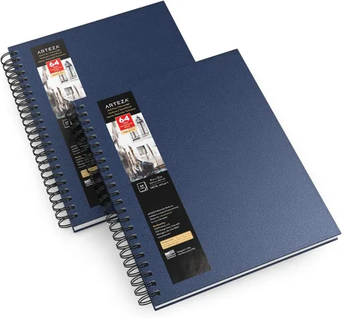 Miniatura 9 de Arteza - Cuaderno de bocetos de acuarela con tapa dura. Negro