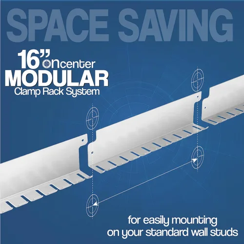 Miniatura 4 de Fulton Woodworking Tools Abrazadera modular F-Clamp • Fácil y rápido de alinear • Pre-perforado 16 pulgadas en el centro • Paquete de 3
