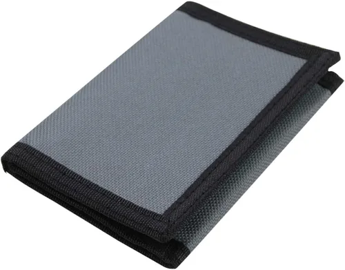 Cartera de lona triple RFID para deportes al aire libre para hombres, lindo monedero con cremallera y bolsillo frontal para niños, camuflaje, Gris,