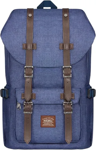 Miniatura 22 de Mochila para laptop Kaukko, senderismo y campamentos, mochila universitaria grande casual, mochila de hombro con capacidad para una laptop y Nailon