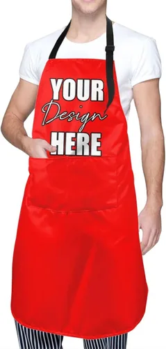 Miniatura 14 de AmaPark Delantal personalizado impermeable con bolsillos personalizados divertidos delantales de chef para cocinero Jaspeado Oscuro