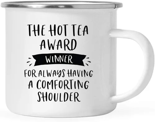Miniatura 28 de Andaz Press Taza de café de acero inoxidable de 11 onzas con diseño de fogata, regalo divertido para compañero de trabajo, ganador del premio