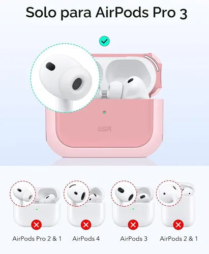 Miniatura 2 de ESR Funda para AirPods Pro 3, Compatible con Funda de AirPods Pro de 3ª Generación (2025), Compatible con MagSafe, Cubierta de Protección Completa