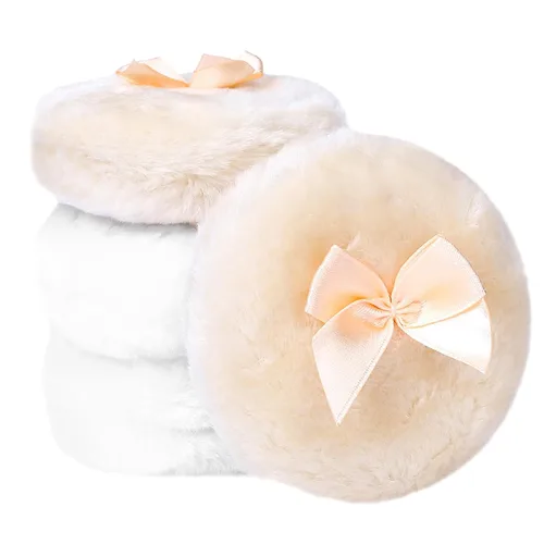 4 polvos esponjosos grandes, soplos de polvo blanco, soplos de polvo para polvo facial, soplo de polvo corporal ultra suave, soplo de polvo corporal