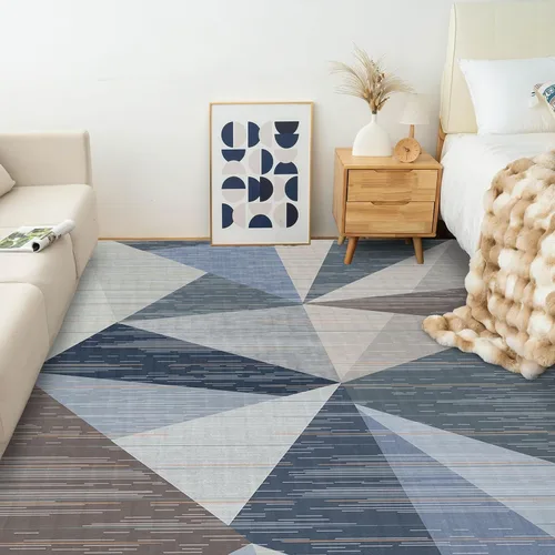 HOMFINE Alfombra de Área Moderna Lavable - Estilo Geométrico Alfombras 8x10 para Sala de Estar, Dormitorio, Alfombra Lavable a Máquina Suave