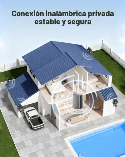 Miniatura 3 de SEHMUA Cámaras de seguridad inalámbricas para exteriores (kit de 4 cámaras), no requiere suscripción, visión nocturna a color, PTZ de 360°, vista