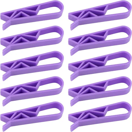Miniatura 9 de AUEAR, Paquete de 10 cubos de basura con clip para bolsa de basura verde, clips antideslizantes