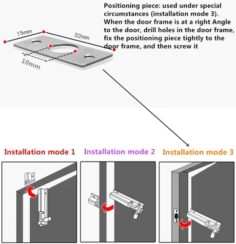 Miniatura 6 de Puertas y ventanas de aleación de aluminio exquisitas de alta calidad, la calidad universal del perno de color níquel es confiable (1.97 pulgadas)