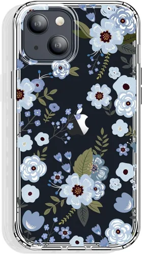 Miniatura 54 de GYZYA Funda transparente para iPhone 14 y iPhone 13 de 6.1 pulgadas con diseño de patrón, funda protectora delgada de TPU + parachoques a prueba