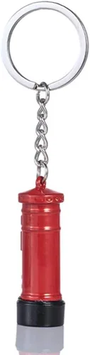 Miniatura 5 de Toyvian Juego de 4 llaveros temáticos de Londres, autobús, cabina telefónica, recuerdos británicos para decoración