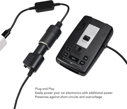 Miniatura 3 de Adaptador USB C a 12 V CC, USB C macho a 12 V para encendedor de cigarrillos de coche, convertidor de corriente hembra (salida 12V 3A)