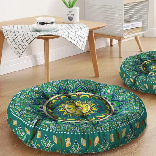 Miniatura 22 de Cojín de meditación con mandala, tapete de meditación bohemio, almohadas de meditación para sentarse en el suelo, cojines para sentarse en casa y al