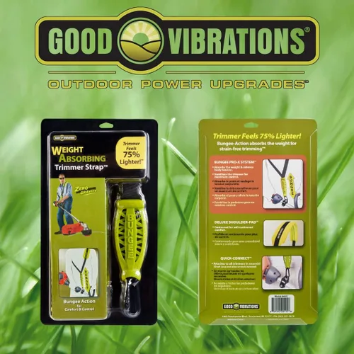 Miniatura 2 de Good Vibrations Correa recortadora de cuerda Zero Gravity con sistema Bungee Pro-X, almohadilla de hombro contorneada, ajuste universal