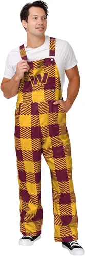 Miniatura 17 de FOCO NFL mens Nfl Team Logo Plaid Bib Overalls