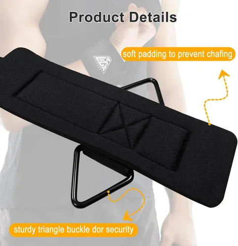 Miniatura 2 de Muñequeras para gimnasio de cables, correas de muñeca ajustables para máquinas de cable de elevación de neopreno acolchado
