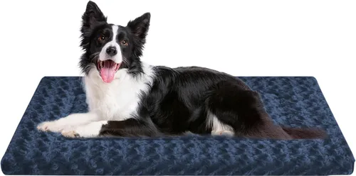 Miniatura 9 de Cama para Perros Lavable de Felpa Ortopédica para Exteriores, Alfombrilla para Jaula con Fondo Antideslizante, Almohadilla Suave de Lujo