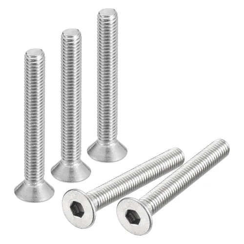 Miniatura 26 de Uxcell tornillos de cabeza avellanada plana #8-32x1-1/2, 10 unidades de tornillos de cabeza plana con rosca completa de acero inoxidable 304